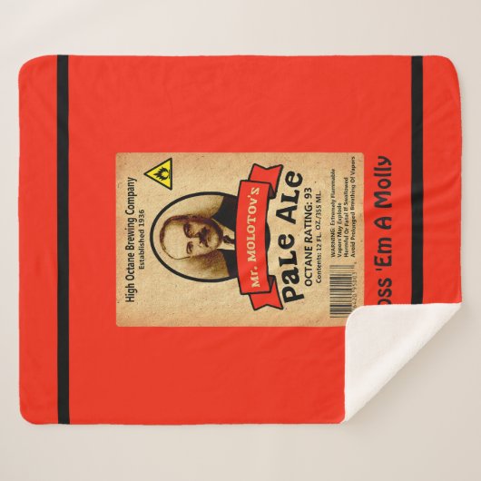 Het Bleke etiket van de heer Molotov Sherpa Deken (Voorkant (horizontaal))