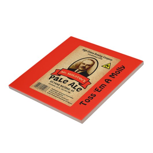 Het Bleke etiket van de heer Molotov Tegeltje (Zijkant)