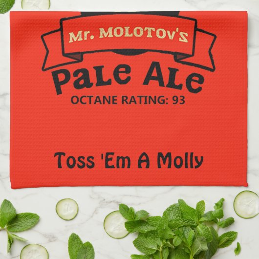 Het Bleke etiket van de heer Molotov Theedoek (Gevouwen)