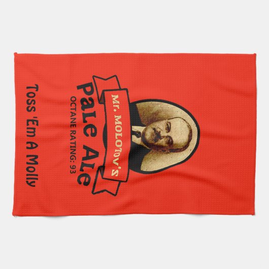 Het Bleke etiket van de heer Molotov Theedoek (Horizontaal)