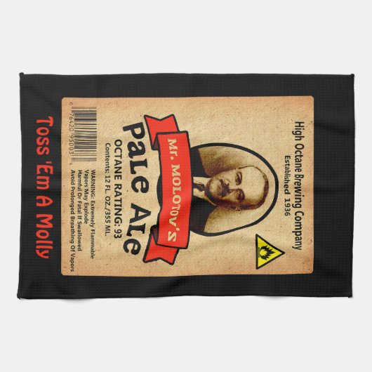 Het Bleke etiket van de heer Molotov Theedoek (Horizontaal)