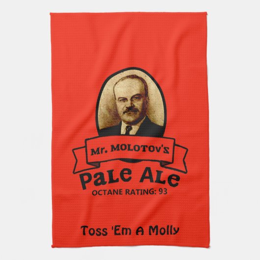 Het Bleke etiket van de heer Molotov Theedoek (Verticaal)