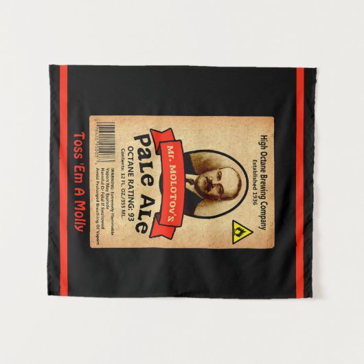 Het Bleke etiket van de heer Molotov Wandkleed (Voorkant (horizontaal))