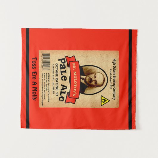 Het Bleke etiket van de heer Molotov Wandkleed (Voorkant (horizontaal))