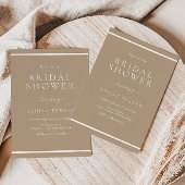 Het Bleke Taupe White Border Vrijgezellenfeest Kaart