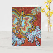 Het blije Wenskaart van de Vlucht Kaart (Gele Bloem)