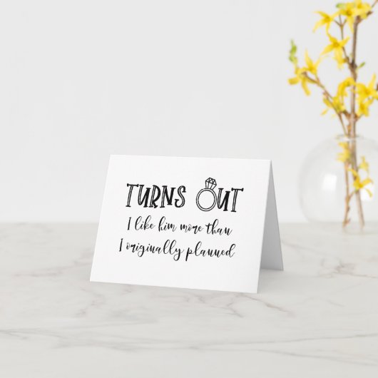 Het blijkt dat ik hem graag een bruidsmeisje met g kaart (Gele Bloem)