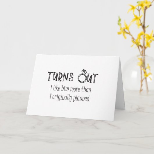 Het blijkt dat ik hem graag een bruidsmeisje met g kaart (Gele Bloem)