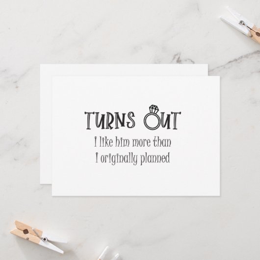 Het blijkt dat ik hem leuk vind als een bruidskaar kaart (Voorkant / Achterkant in situ)