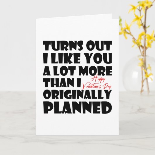 Het blijkt dat ik je veel meer leuk vind, grappige kaart (Gele Bloem)