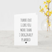 Het blijkt dat ik meer van je hou dan ik van plan kaart (Gele Bloem)