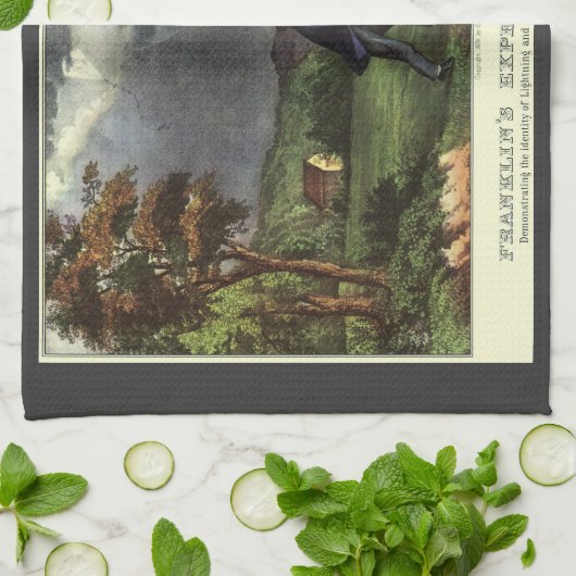 Het bliksem- en vliegerexperiment van Benjamin Fra Theedoek (Gevouwen)