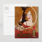 HET BLIND PIG™  Kunstwerk Briefkaart (Voorkant / Achterkant)