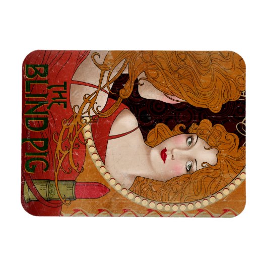 HET BLIND PIG™  Kunstwerk Magneet (Horizontaal)