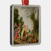 Het blinde leiden het Blinden Metalen Ornament (Rechts)