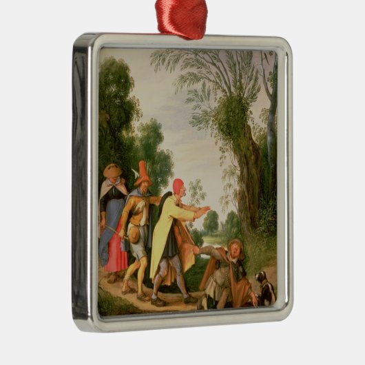 Het blinde leiden het Blinden Metalen Ornament (Rechts)