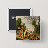 Het blinde leiden het Blinden Vierkante Button 5,1 Cm (Voorkant /achterkant)