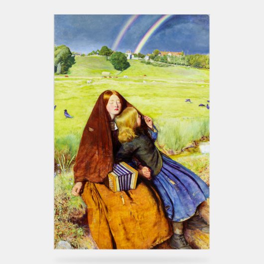 Het Blinde Meisje van John Everett Millais Acryl Bord (Voorkant)
