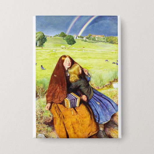 Het Blinde Meisje van John Everett Millais Button (Voorkant)