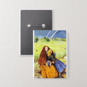 Het Blinde Meisje van John Everett Millais Button (Voorkant / Achterkant)