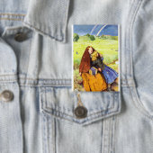 Het Blinde Meisje van John Everett Millais Button (Insitu)