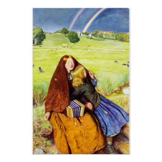 Het Blinde Meisje van John Everett Millais Perfect Poster (Voorkant)