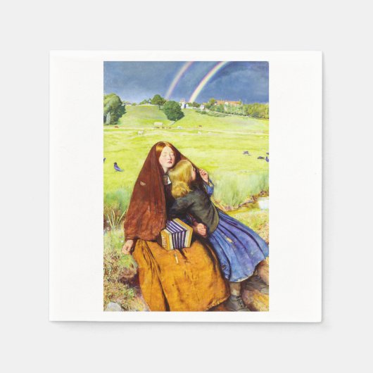 Het Blinde Meisje van John Everett Millais Servet (Voorkant)