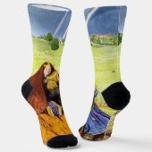 Het Blinde Meisje van John Everett Millais Sokken (Gebogen)