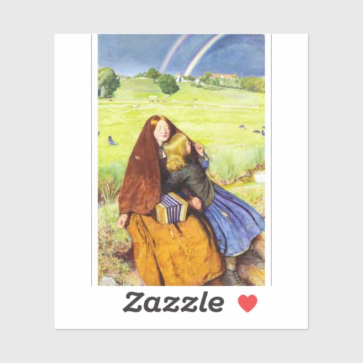 Het Blinde Meisje van John Everett Millais Sticker (Vel)
