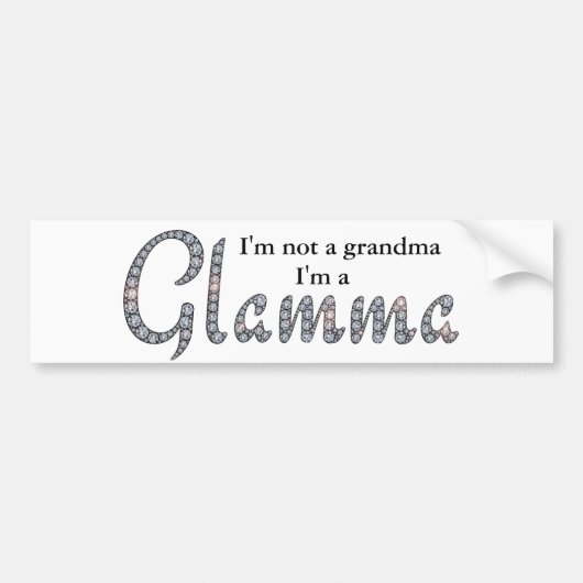 Het bling ontwerp van Glamma Bumpersticker (Voorkant)