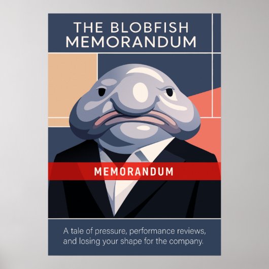 Het Blobfish Memorandum Kunst Poster (Voorkant)