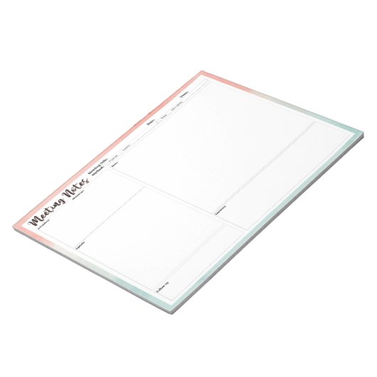 Het Blocnote van de vergadering (Schuin)