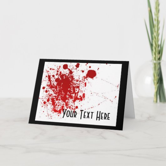 Het bloed ploetert kaart (Voorkant)