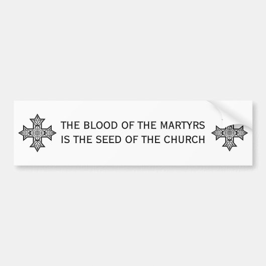 HET BLOED VAN DE MARTYRS-BUMPERSTICKER BUMPERSTICKER (Voorkant)