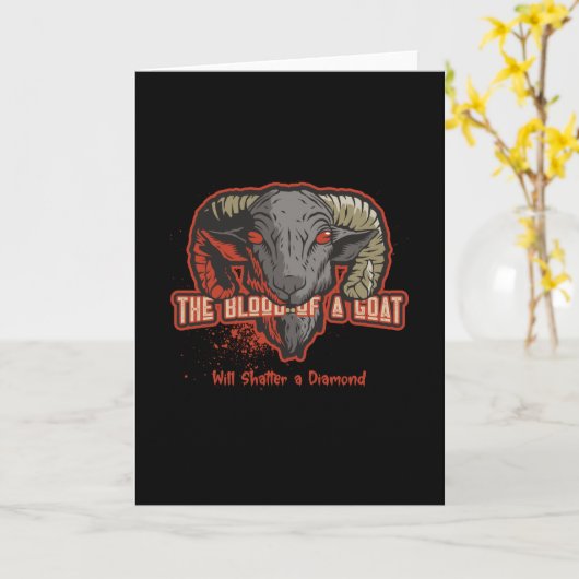 Het bloed van een geit zal duivelse geit vernietig kaart (Gele Bloem)