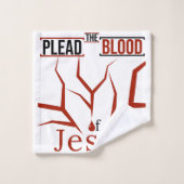 Het bloed van Jezus Bath Towel Set leiden (wit) Bad Handdoek (Wasdoekje)
