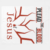 Het bloed van Jezus Blanket leiden (over wit) Fleece Deken (Voorkant (Horizontaal))