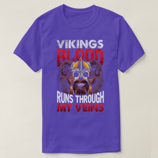 Het bloed van Vikingen stroomt door mijn aderen T-shirt (Design voorkant)