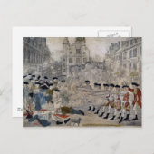 Het bloedbad in Boston door Paul Revere 1770 Briefkaart (Voorkant / Achterkant)