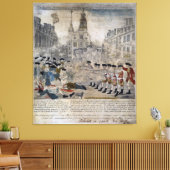 Het bloedbad in Boston door Paul Revere 1770 Canvas Afdruk (Insitu (Woonkamer))