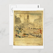 Het bloedbad in Boston door Paul Revere Briefkaart (Voorkant / Achterkant)