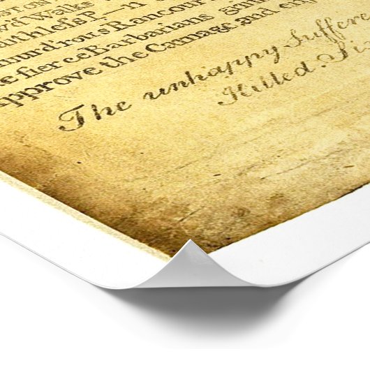 Het bloedbad in Boston door Paul Revere Poster (Hoek)