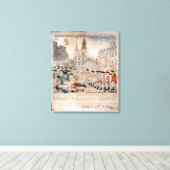 Het bloedbad in Boston Paul Revere King Street Canvas Afdruk (Insitu (Houten vloer))