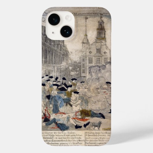 Het bloedbad in Boston Paul Revere King Street Case-Mate iPhone Case (Achterkant)