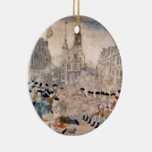 Het bloedbad in Boston Paul Revere King Street Keramisch Ornament (Rechts)
