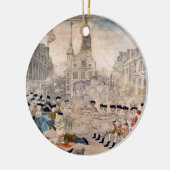 Het bloedbad in Boston Paul Revere King Street Keramisch Ornament (Links)
