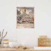 Het bloedbad in Boston Paul Revere King Street Poster (Keuken)