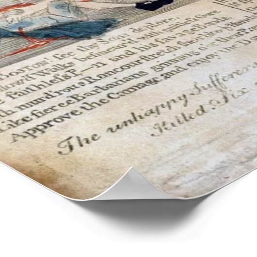 Het bloedbad in Boston Poster (Hoek)