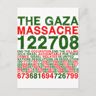 Het bloedbad in Gaza Briefkaart