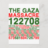 Het bloedbad in Gaza Briefkaart (Voorkant)